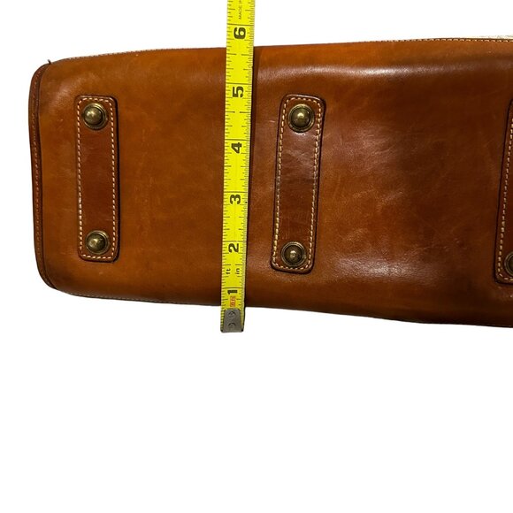 VTG Dooney & Bourke tan pebble leather brown leather trim purse NO LONG STRAP - Picture 10 of 11